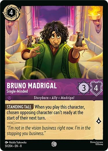 Image for Bruno Madrigal - Single-Minded (51/204) [Reign of Jafar] - Disney Lorcana