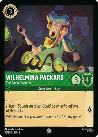 Image for Wilhelmina Packard - The Radio Operator (85/204) - Disney Lorcana