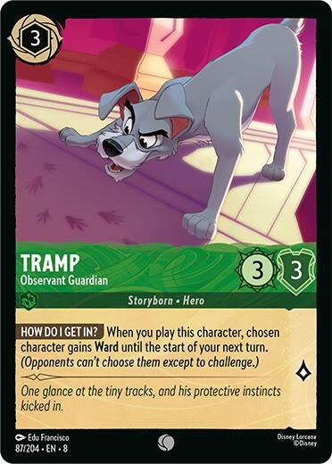 Image for Tramp -Observant Guardian (87/204) [Reign of Jafar] - Disney Lorcana