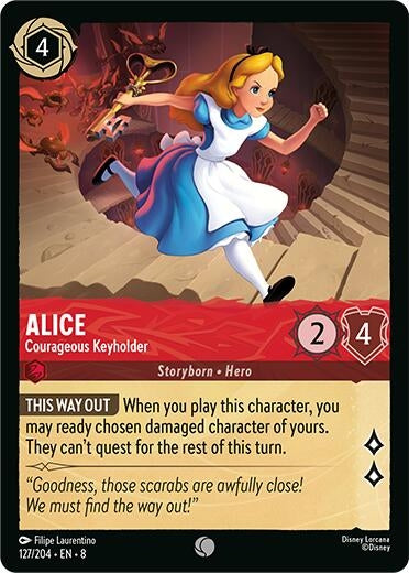 Image for Alice - Courageous Keyholder (127/204) [Reign of Jafar] - Disney Lorcana