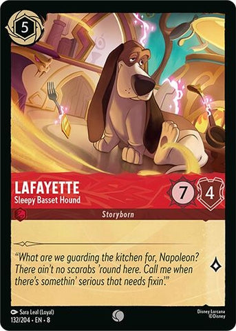 Image for Lafayette - Sleepy Basset Hound (132/204) [Reign of Jafar] - Disney Lorcana