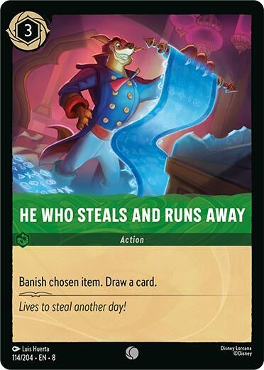 Image for He Who Steals And Runs Away (114/204) [Reign of Jafar] - Disney Lorcana