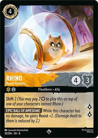 Image for Rhino - Power Hamster (30/204) - Disney Lorcana