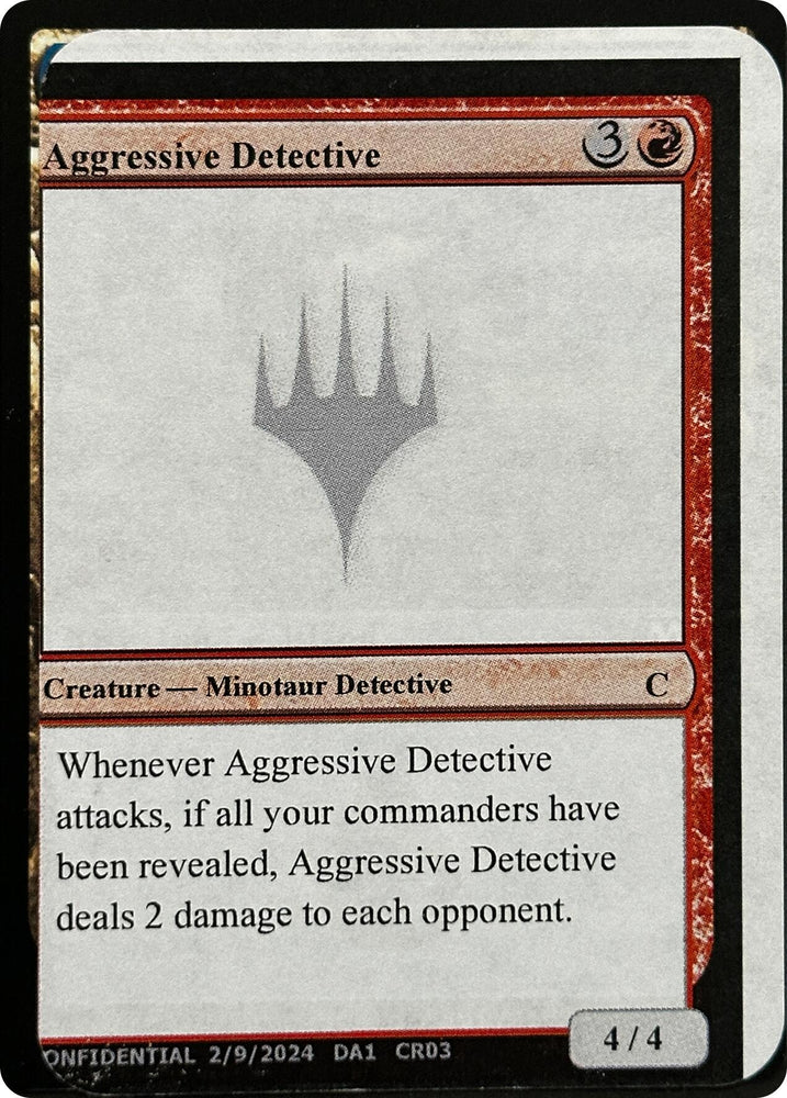 Image for Aggressive Detective - Magic: The Gathering