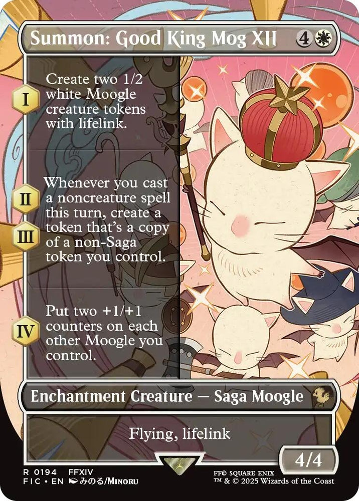 Image for Summon: Good King Mog XII (Borderless) (194) (Commander: FINAL FANTASY) - Magic: The Gathering