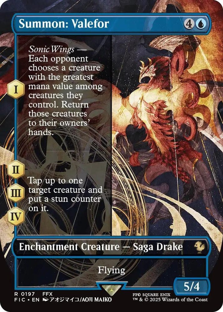 Image for Summon: Valefor (Borderless) (197) (Commander: FINAL FANTASY) - Magic: The Gathering