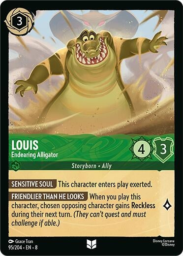 Image for Louis - Endearing Alligator (95/204) [Reign of Jafar] - Disney Lorcana