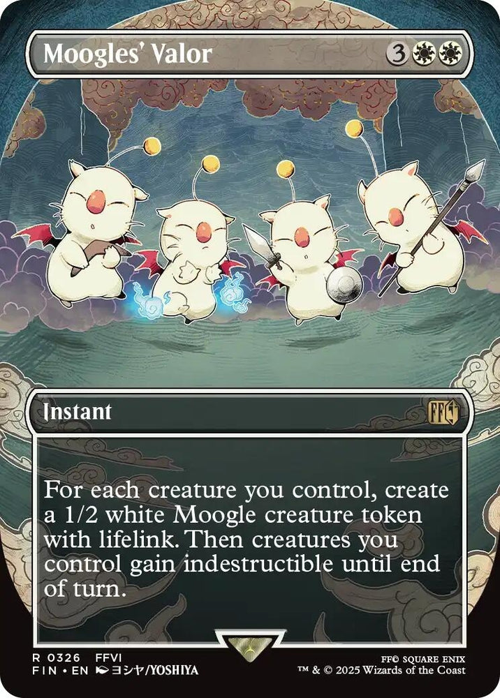 Image for Moogles' Valor (Borderless) (326) (FINAL FANTASY) - Magic: The Gathering