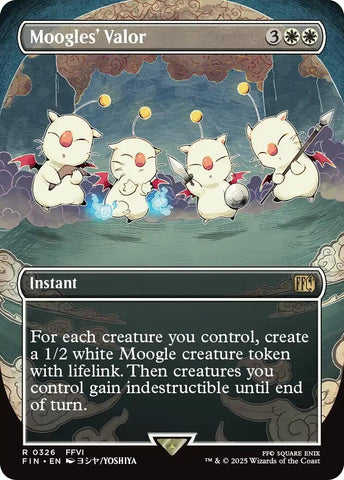 Image for Moogles' Valor (Borderless) (326) (FINAL FANTASY) - Magic: The Gathering