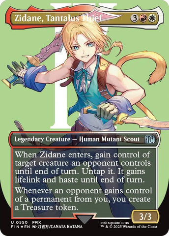 Image for Zidane, Tantalus Thief (Borderless) (Surge Foil) (550) (FINAL FANTASY) - Magic: The Gathering