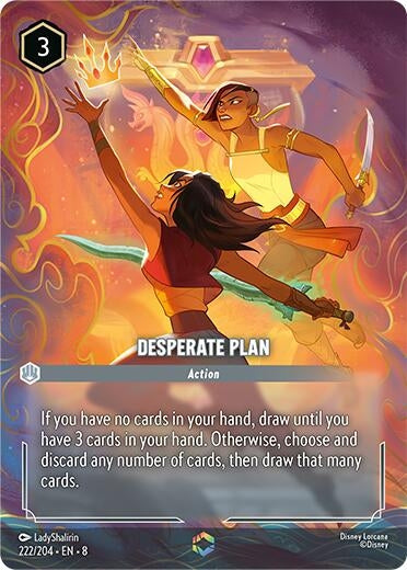 Image for Desperate Plan (Enchanted) (222/204) [Reign of Jafar] - Disney Lorcana