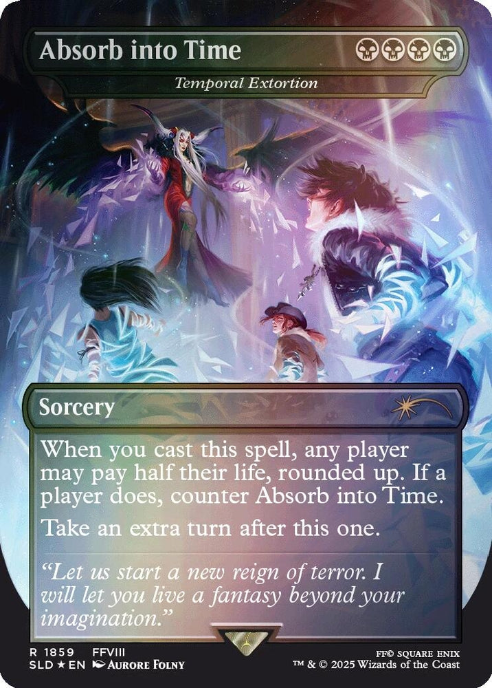 Image for Absorb into Time - Temporal Extortion (Rainbow Foil) (1859) (Secret Lair Drop Series) - Magic: The Gathering