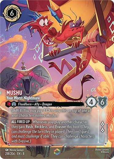 Image for Mushu - Your Worst Nightmare (Enchanted) (218/204) [Reign of Jafar] - Disney Lorcana