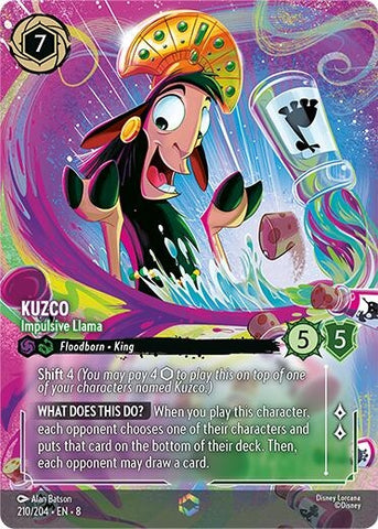 Image for Kuzco - Impulsive Llama (Enchanted) (210/204) [Reign of Jafar] - Disney Lorcana