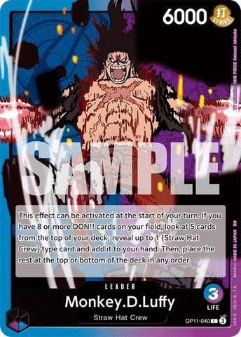 Monkey.D.Luffy (040) (OP11-040) (A Fist of Divine Speed)