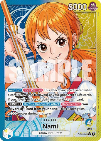 Nami (041) (Alternate Art) (OP11-041) (A Fist of Divine Speed)