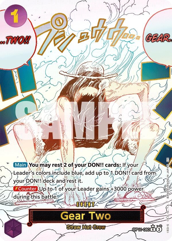 Gear Two (Alternate Art) (OP11-080) (A Fist of Divine Speed)