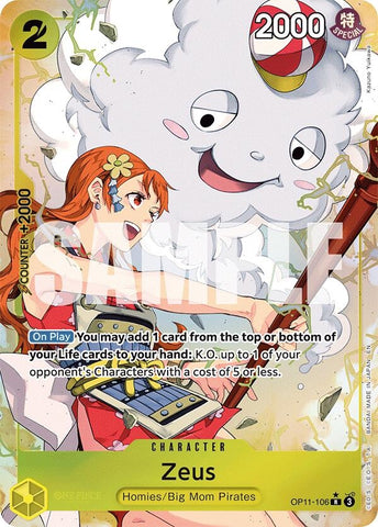 Image for Zeus (Alternate Art) (OP11-106) (A Fist of Divine Speed) - One Piece Card Game