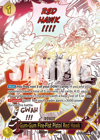 Gum-Gum Fire-Fist Pistol Red Hawk (Alternate Art) (OP11-114) (A Fist of Divine Speed)