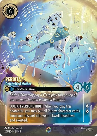 Image for Perdita - Determined Mother (Enchanted) (207/204) [Reign of Jafar] - Disney Lorcana