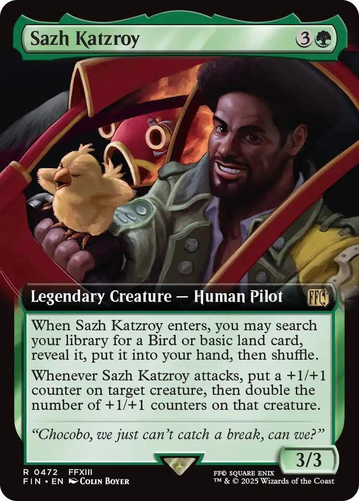 Image for Sazh Katzroy (Extended Art) (472) (FINAL FANTASY) - Magic: The Gathering