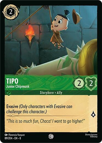 Image for Tipo - Junior Chipmunk (89/204) - Disney Lorcana