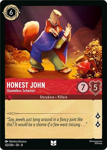 Image for Honest John - Shameless Schemer (122/204) [Reign of Jafar] - Disney Lorcana