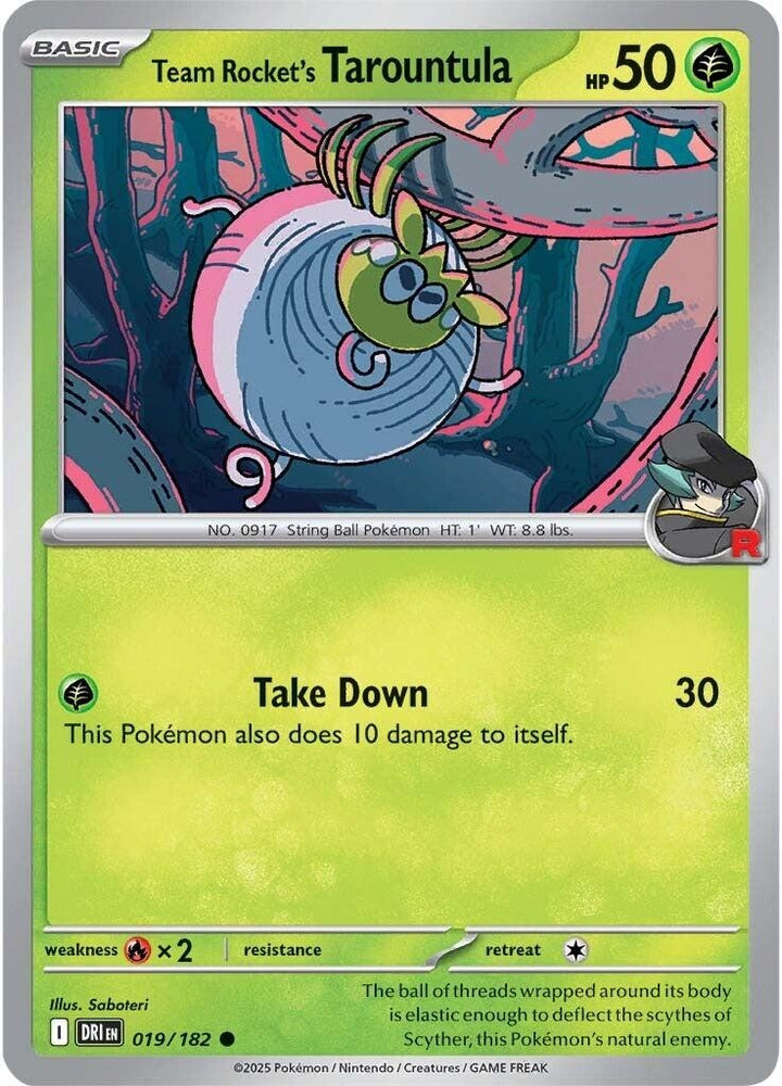 Team Rocket's Tarountula 019/182 SV: Destined Rivals