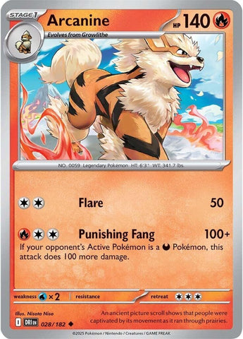 Arcanine (028/182) (SV10: Destined Rivals)