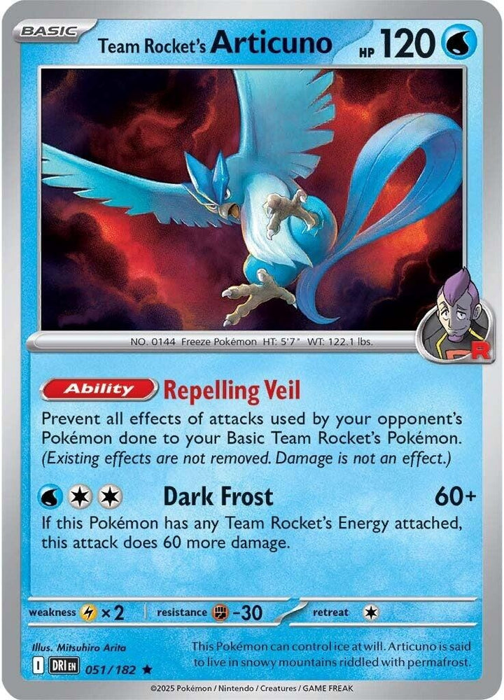 Team Rocket's Articuno 051/182 SV: Destined Rivals