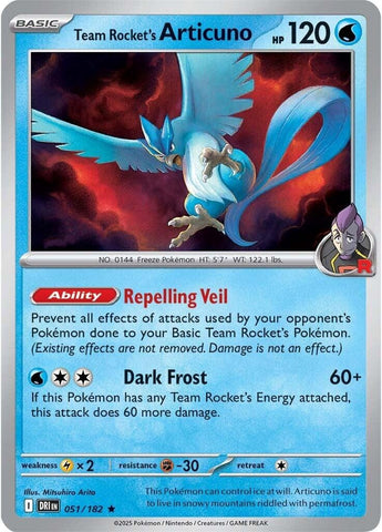 Team Rocket's Articuno 051/182 SV: Destined Rivals