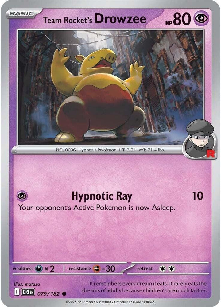 Team Rocket's Drowzee 079/182 SV: Destined Rivals
