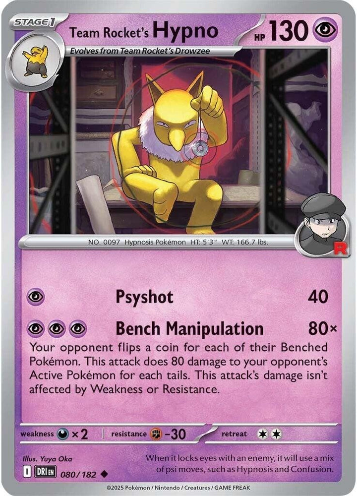 Team Rocket's Hypno 080/182 SV: Destined Rivals