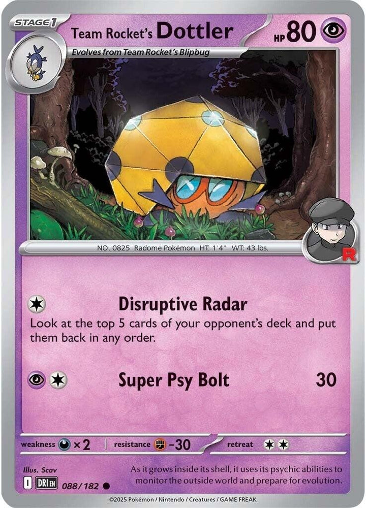 Team Rocket's Dottler 088/182 SV: Destined Rivals