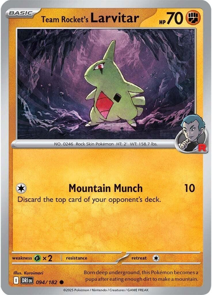 Team Rocket's Larvitar 094/182 SV: Destined Rivals