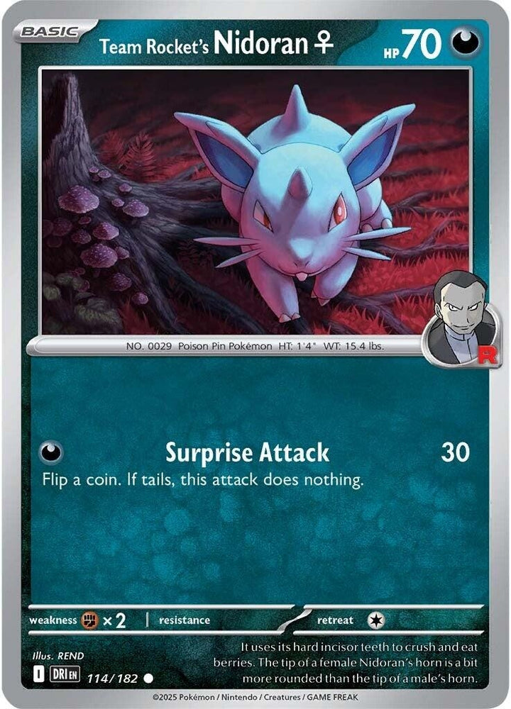 Team Rocket's Nidoran 114/182 SV: Destined Rivals