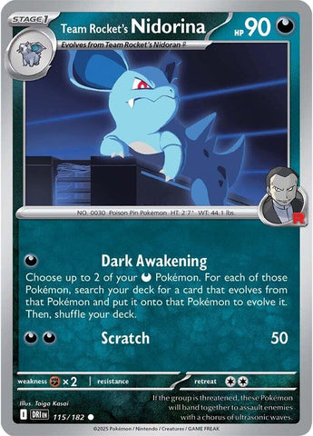 Team Rocket's Nidorina 115/182 SV: Destined Rivals