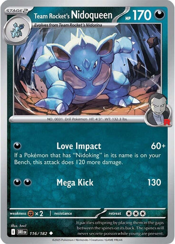 Team Rocket's Nidoqueen 116/182 SV: Destined Rivals