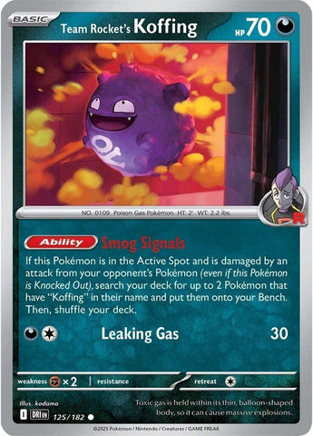 Team Rocket's Koffing 125/182 SV: Destined Rivals