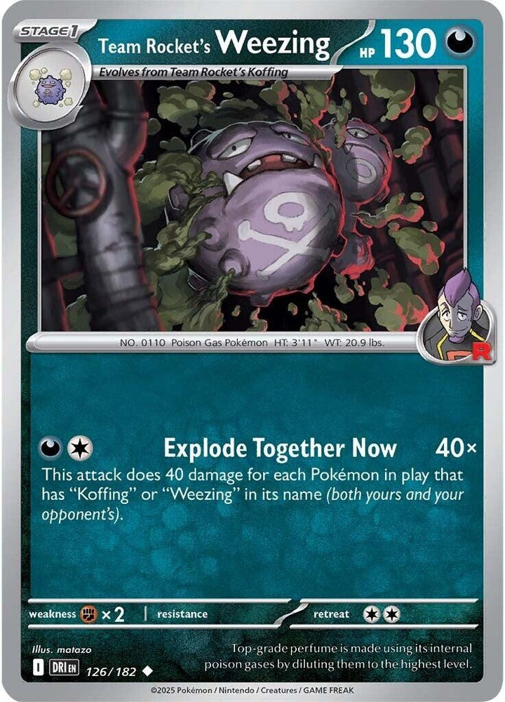 Team Rocket's Weezing 126/182 SV: Destined Rivals