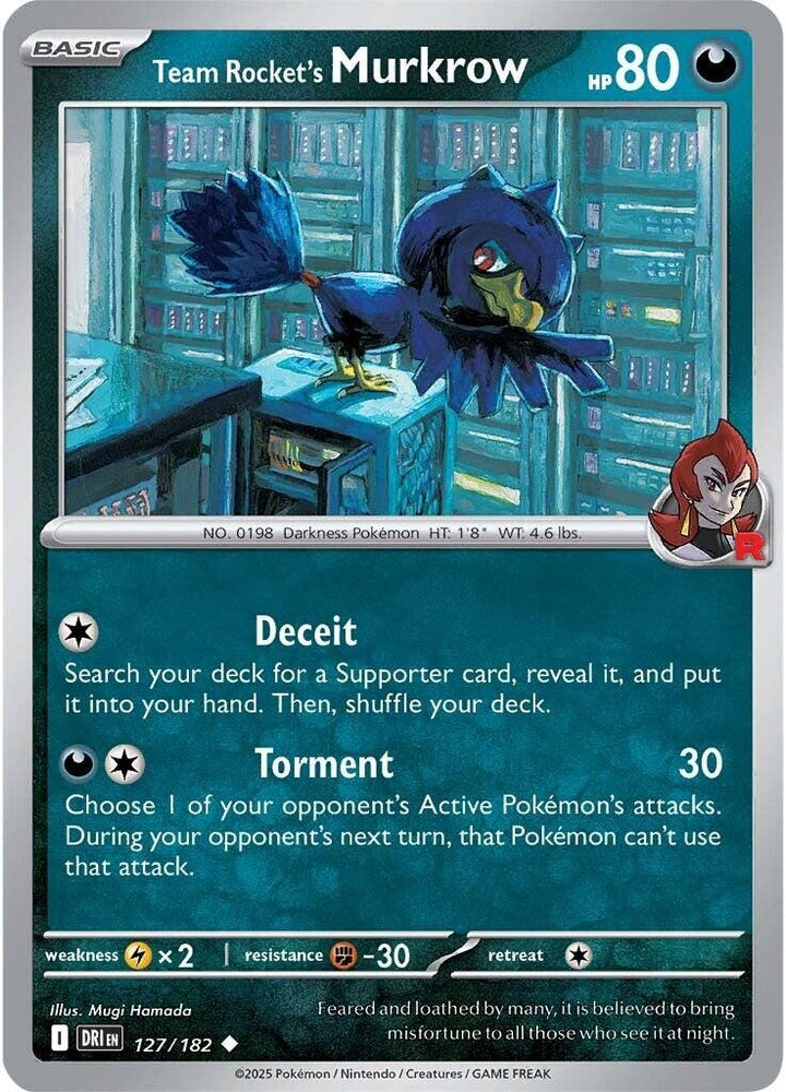 Team Rocket's Murkrow 127/182 SV: Destined Rivals