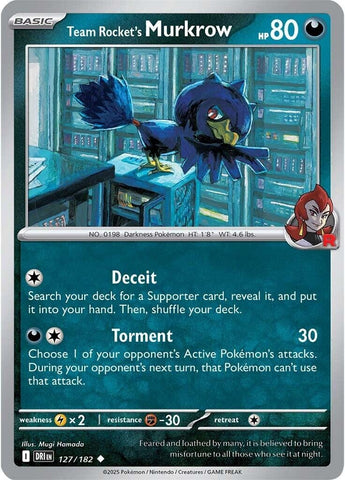 Team Rocket's Murkrow 127/182 SV: Destined Rivals