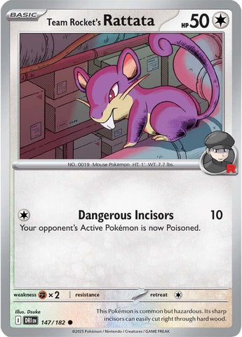 Team Rocket's Rattata 147/182 SV: Destined Rivals