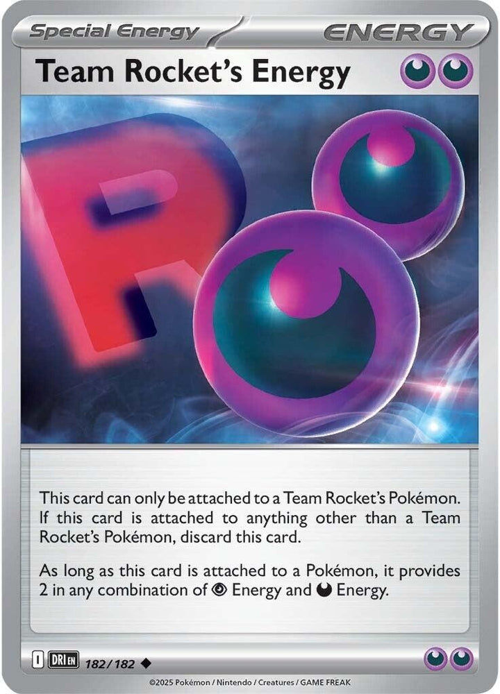 Team Rocket's Energy 182/182 SV: Destined Rivals