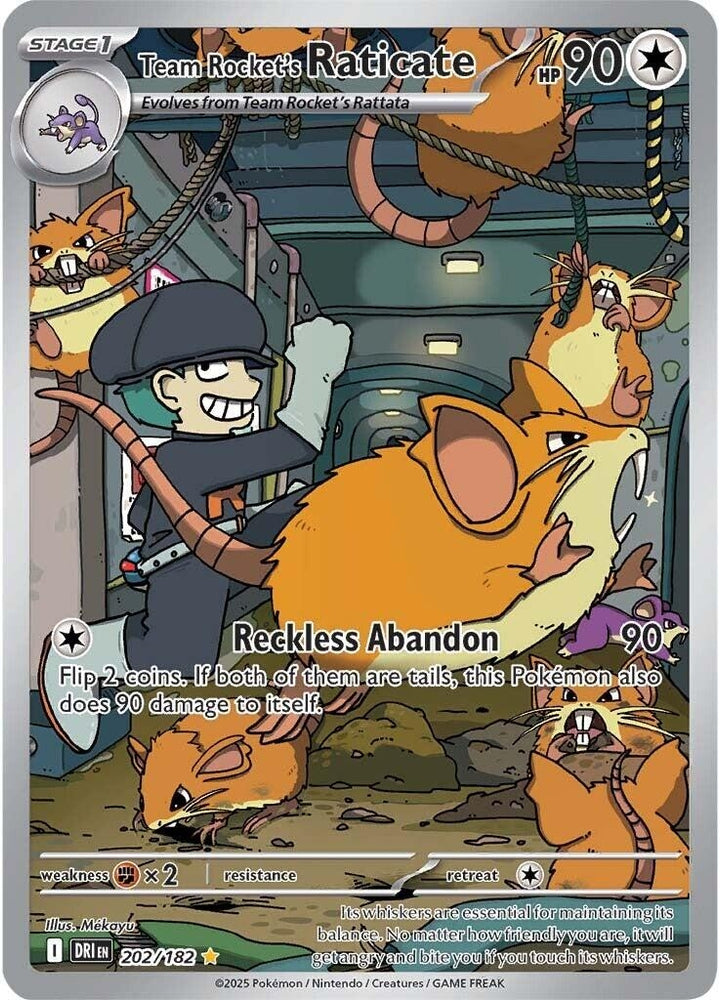 Team Rocket's Raticate 202/182 SV: Destined Rivals