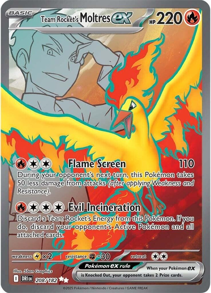 Team Rocket's Moltres ex (208/182) (SV10: Destined Rivals)