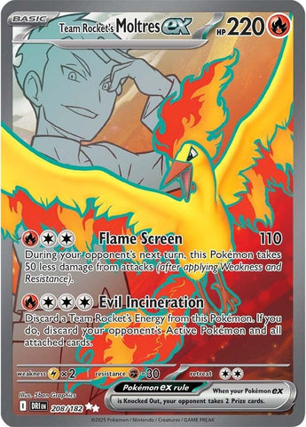 Team Rocket's Moltres ex (208/182) (SV10: Destined Rivals)