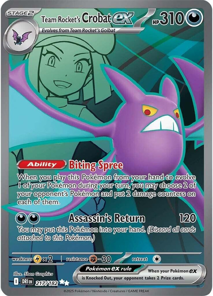 Team Rocket's Crobat ex 217/182 SV: Destined Rivals