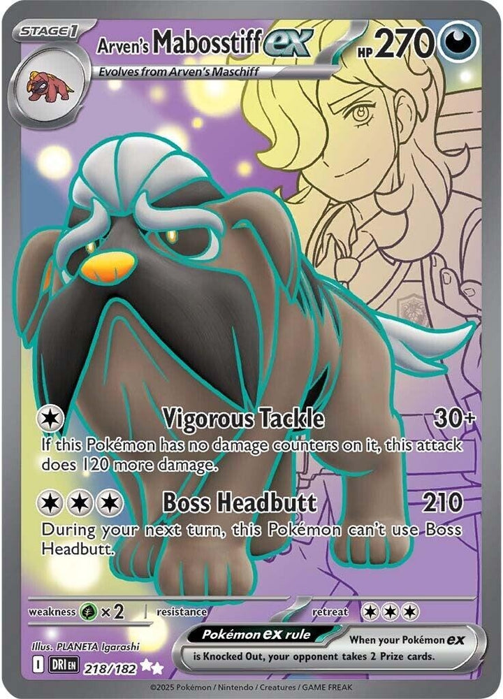 Arven's Mabosstiff ex 218/182 SV: Destined Rivals