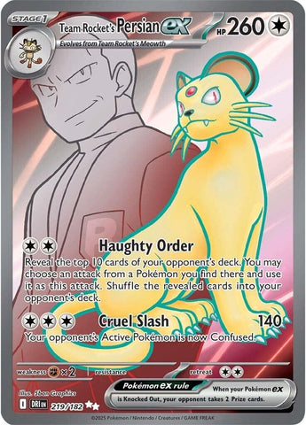 Team Rocket's Persian ex (219/182) (SV10: Destined Rivals)